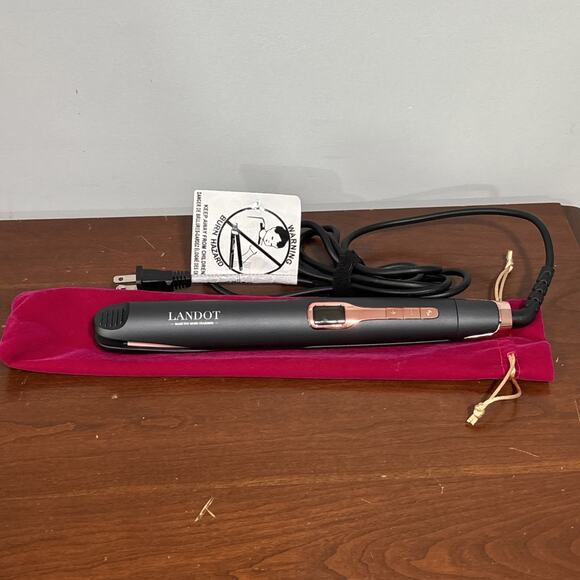 Landot Flat Iron Curler 2 in 1 Twist Straightening Curling Flat Iron Preowned - Picture 1 of 5